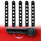 5x Aluminum Grab Handle Inserts Cover Trim for Jeep Wrangler JK 2007-2018(Black)
