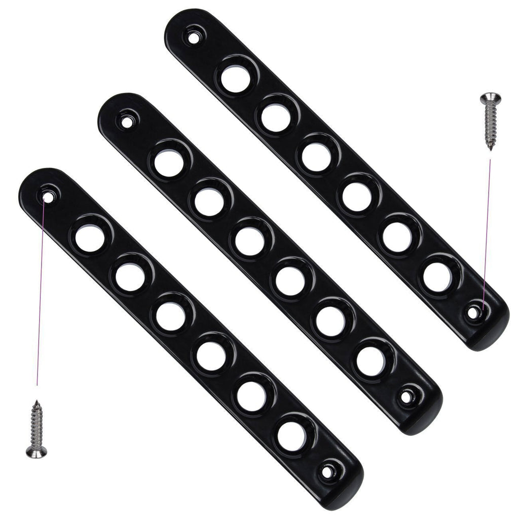 5x Aluminum Grab Handle Inserts Cover Trim for Jeep Wrangler JK 2007-2018(Black)