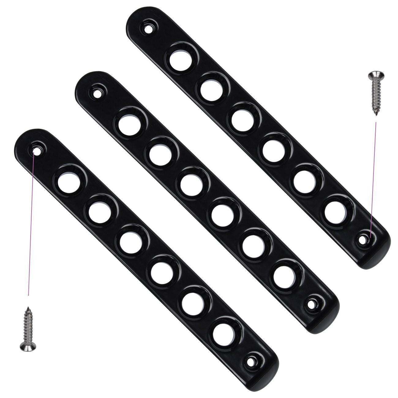 5x Aluminum Grab Handle Inserts Cover Trim for Jeep Wrangler JK 2007-2018(Black)