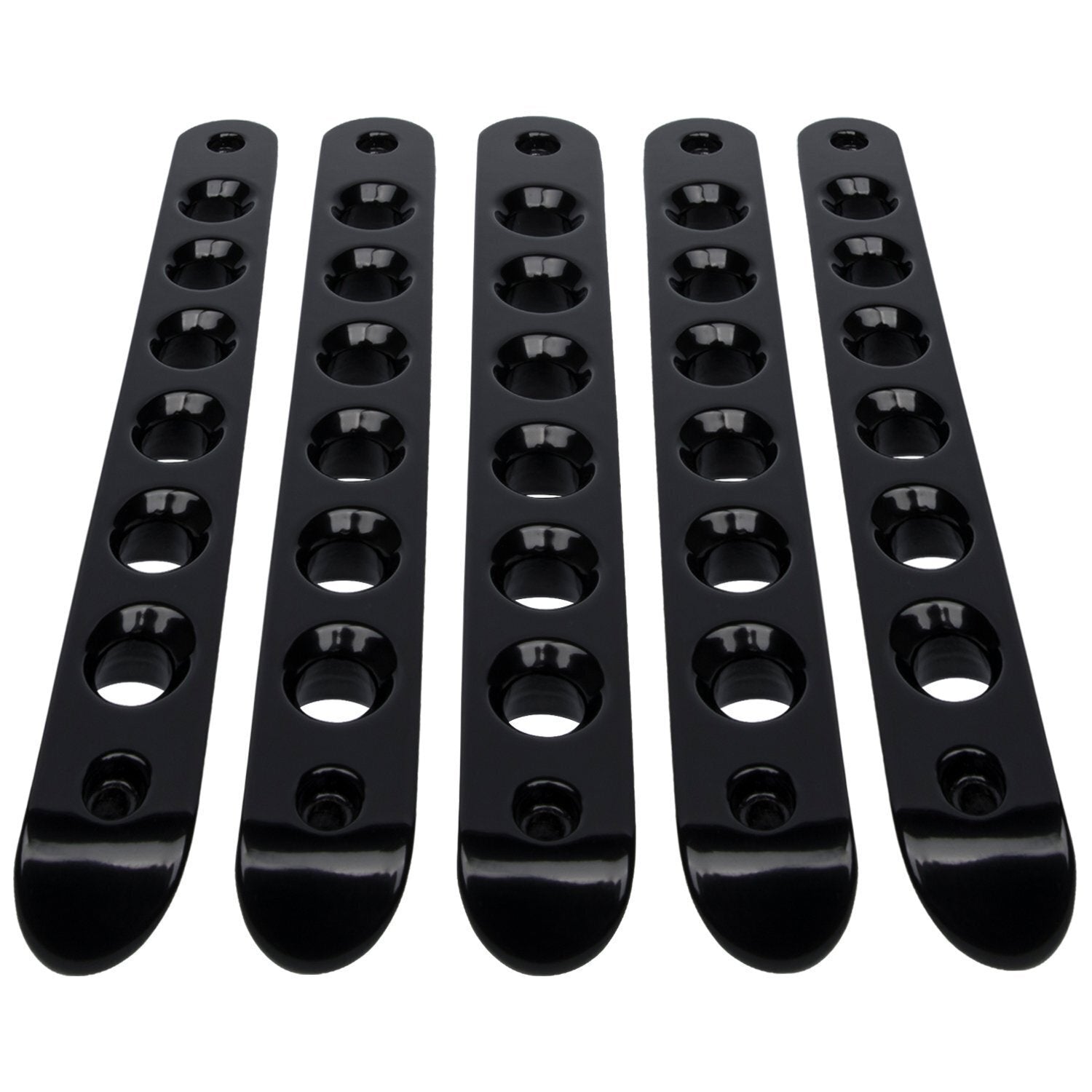 5x Aluminum Grab Handle Inserts Cover Trim for Jeep Wrangler JK 2007-2018(Black)