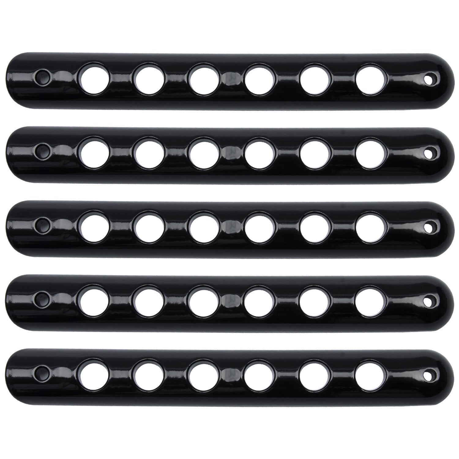 5x Aluminum Grab Handle Inserts Cover Trim for Jeep Wrangler JK 2007-2018(Black)