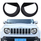 2X ABS Angry Bird Front Headlight Bezels Cover Trim for Jeep Renegade 2015-2018