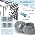 2 Pack 006723F 2" PVC Connector for Raypak Pool Heater Parts R185A R265A R335A
