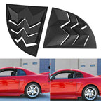 2pcs Side Window Scoop Louvers ABS Sun Shade Cover For 1999-2004 Ford Mustang