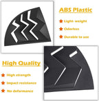 2pcs Side Window Scoop Louvers ABS Sun Shade Cover For 1999-2004 Ford Mustang