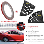 2pcs Side Window Scoop Louvers ABS Sun Shade Cover For 1999-2004 Ford Mustang