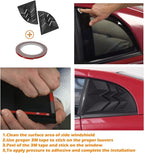 2pcs Side Window Scoop Louvers ABS Sun Shade Cover For 1999-2004 Ford Mustang