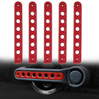 5pcs Aluminum Door Grab Handle Cover Trim for Jeep Wrangler JK 2007-2018 (Red)