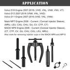 Injector Sleeve Remover & Installer Tool For Volvo FM12 D11/13/16 Mack MP7 MP8