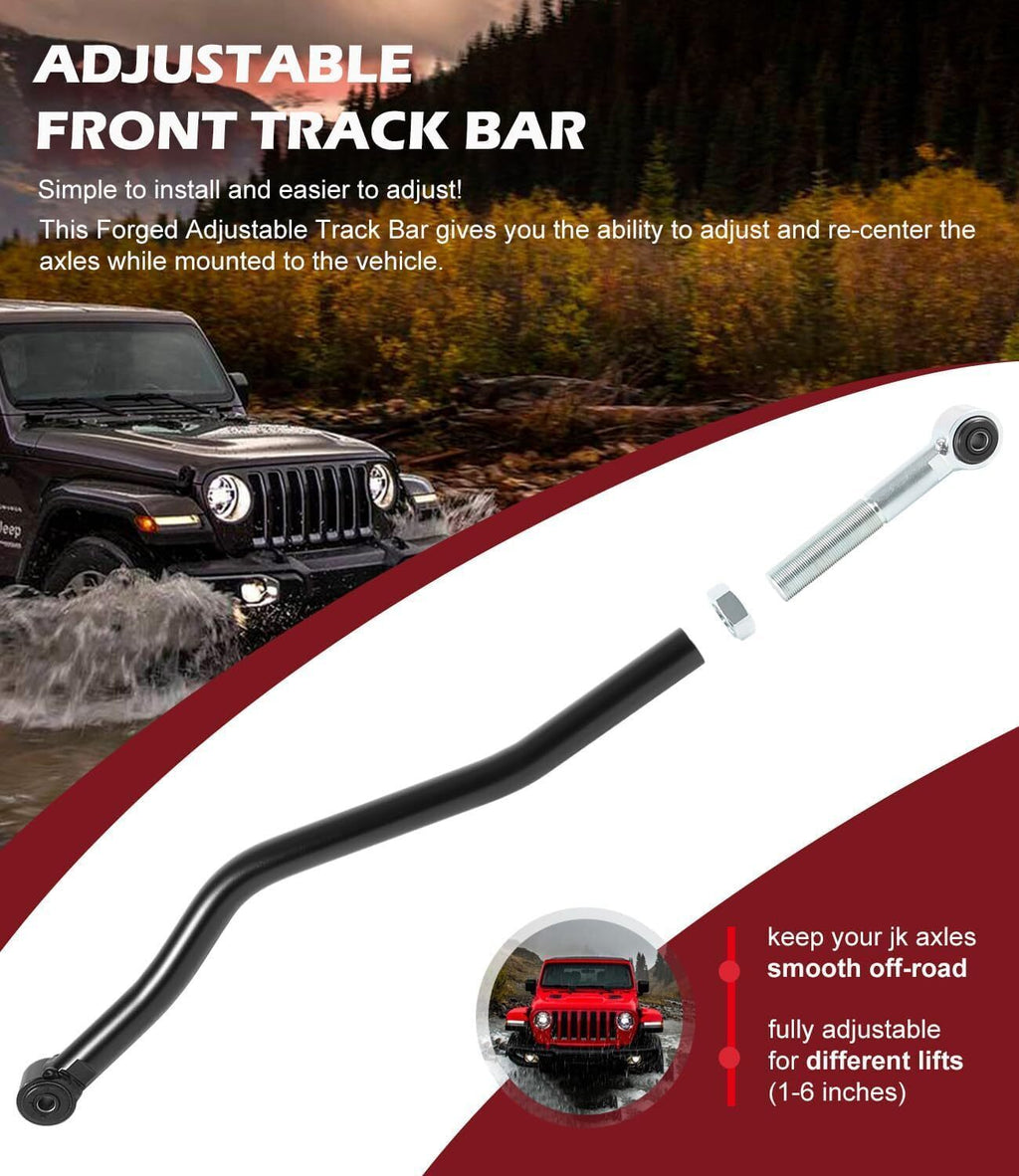 Front Forged Adjustable Track Bar 1-6" Lift Fit For Jeep Wrangler JK 2007-2018