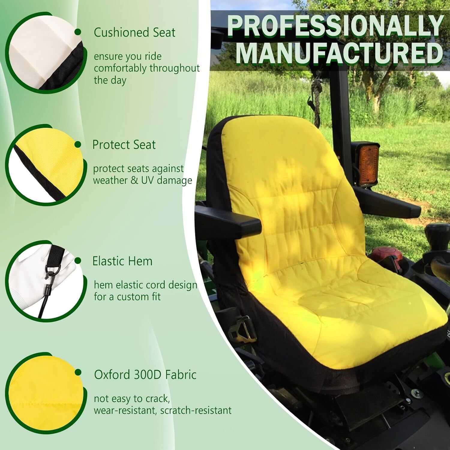 LP68694 Compact Utility Tractors Seat Cover for John Deere 1025R & 2025R Tractor