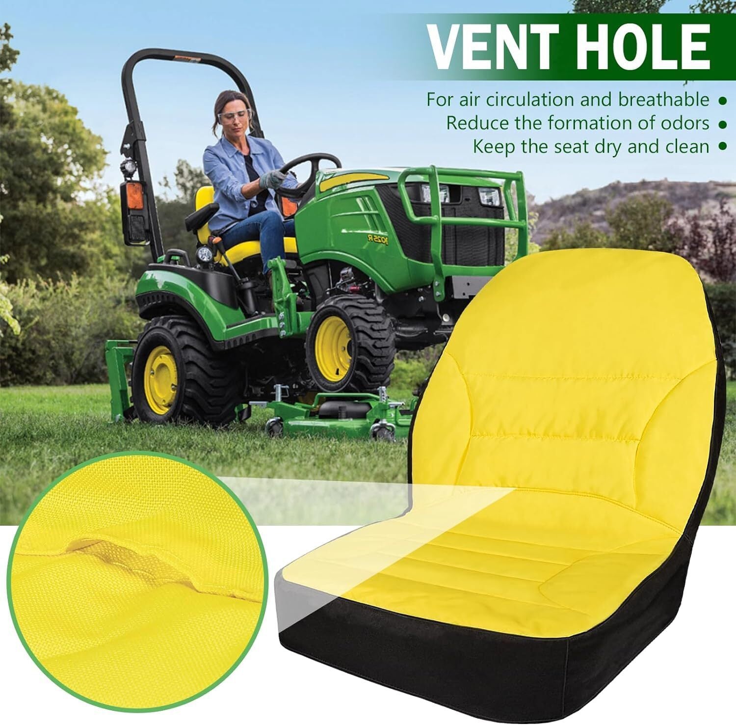 LP68694 Compact Utility Tractors Seat Cover for John Deere 1025R & 2025R Tractor