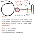 Hpop Test Tool High-Pressure & Air Leak Tester Gauge For Ford F250/350 6.0L 7.3L