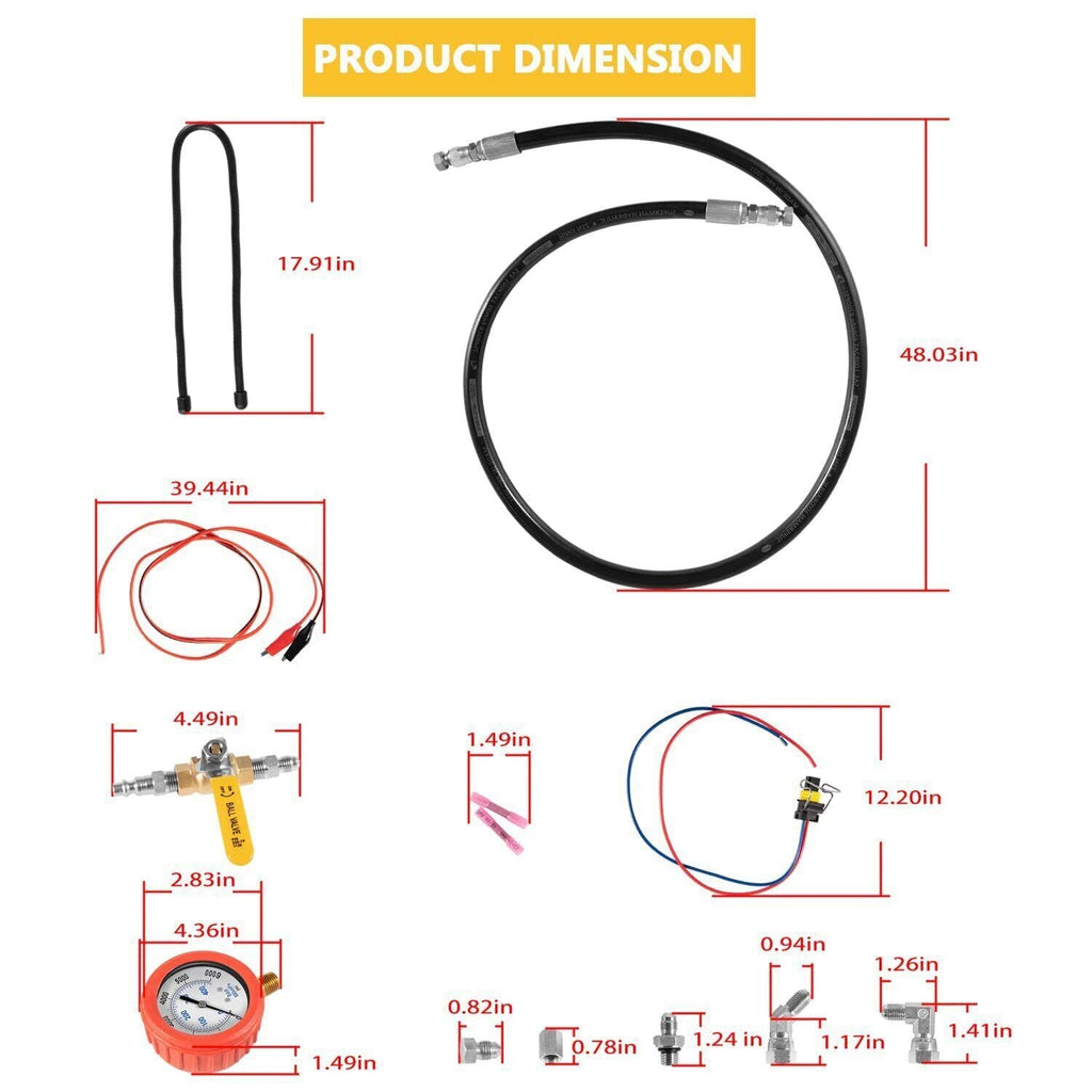 Hpop Test Tool High-Pressure & Air Leak Tester Gauge For Ford F250/350 6.0L 7.3L