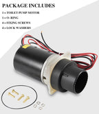 37072-0092 Marine Toilet Macerator Pump Motor Set Fits Jabsco 37045, 37245 12V