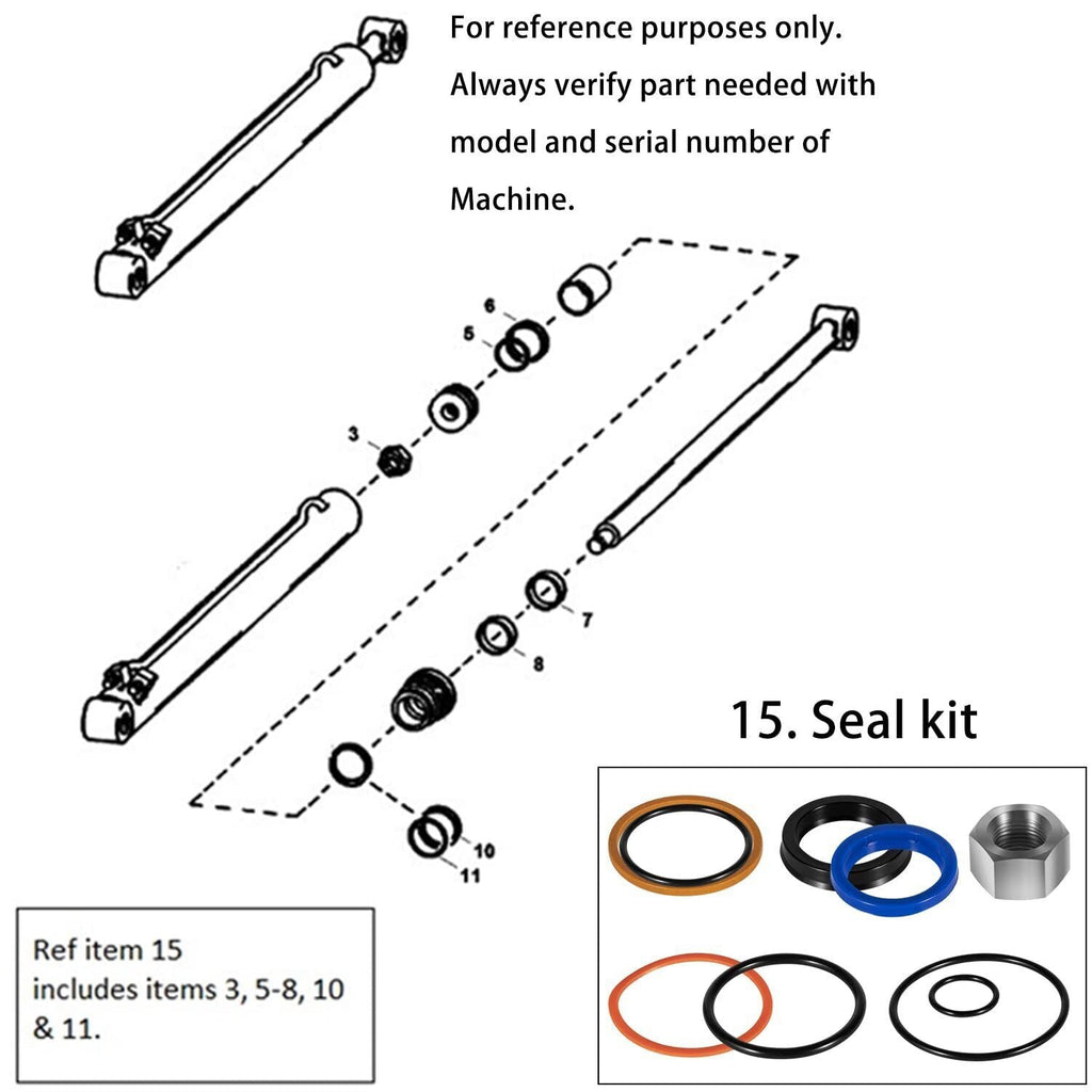 6803329 7137769 Hydraulic Lift Cylinder Seals Kit for Bobcat 444 543 520 720 974
