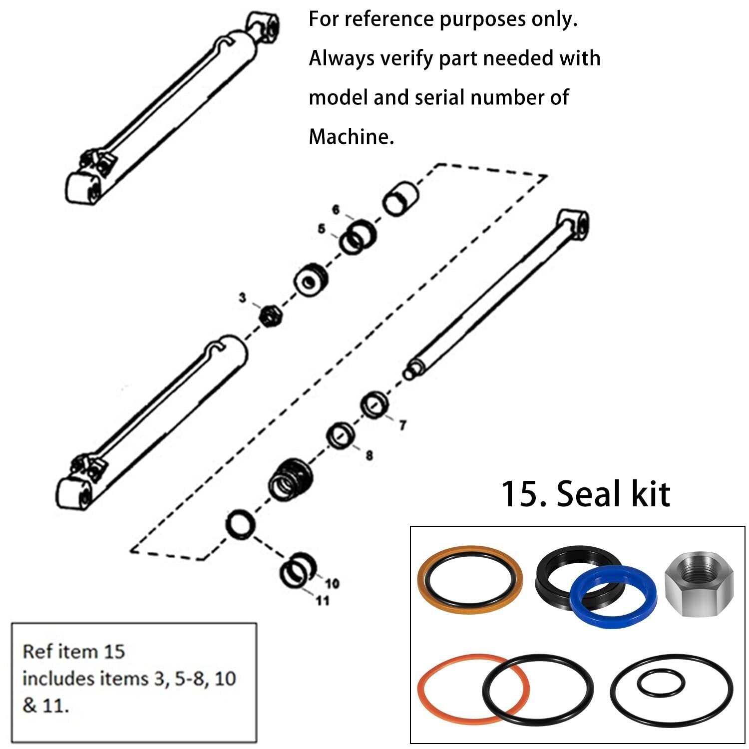 6803329 7137769 Hydraulic Lift Cylinder Seals Kit for Bobcat 444 543 520 720 974