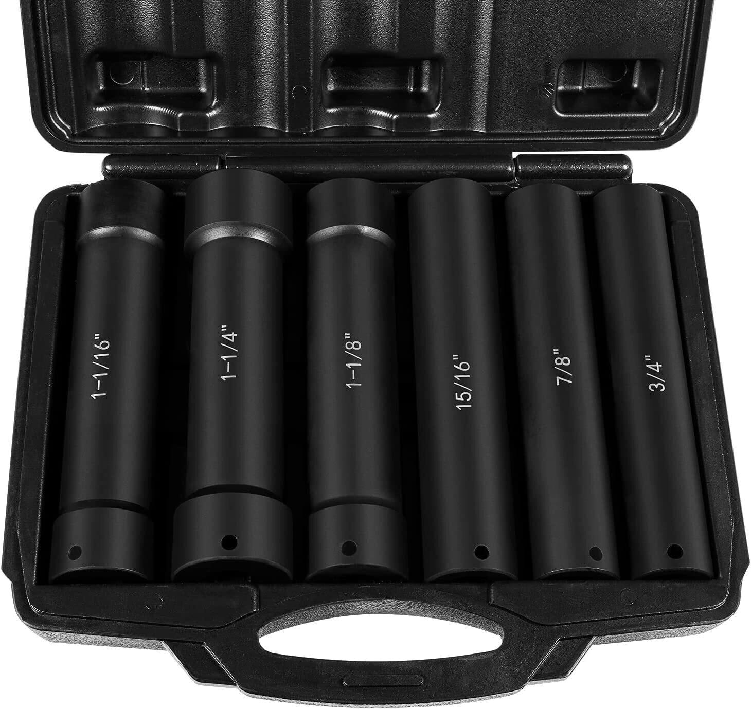 1/2" Drive Heavy Duty Extended Length Extra-Deep Length Impact Socket Set