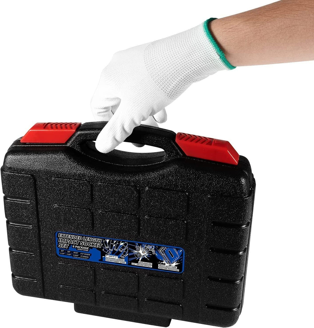 1/2" Drive Heavy Duty Extended Length Extra-Deep Length Impact Socket Set