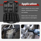 1/2" Drive Heavy Duty Extended Length Extra-Deep Length Impact Socket Set