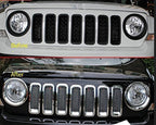 7Pcs Front Mesh Grille Grill Insert Cover Trim Frame For Jeep Patriot 2011-2018