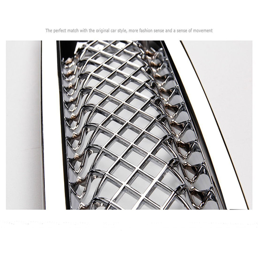 7Pcs Front Mesh Grille Grill Insert Cover Trim Frame For Jeep Patriot 2011-2018