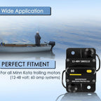 MKR-27 Circuit Breaker+MKR-28 Trolling Motor Plug Receptacle for Minn Kota Motor