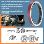 4x Oil Seal Replacement for Dexter 010-51-00 Grease 9K 10K GD Trailer Axle 10-51