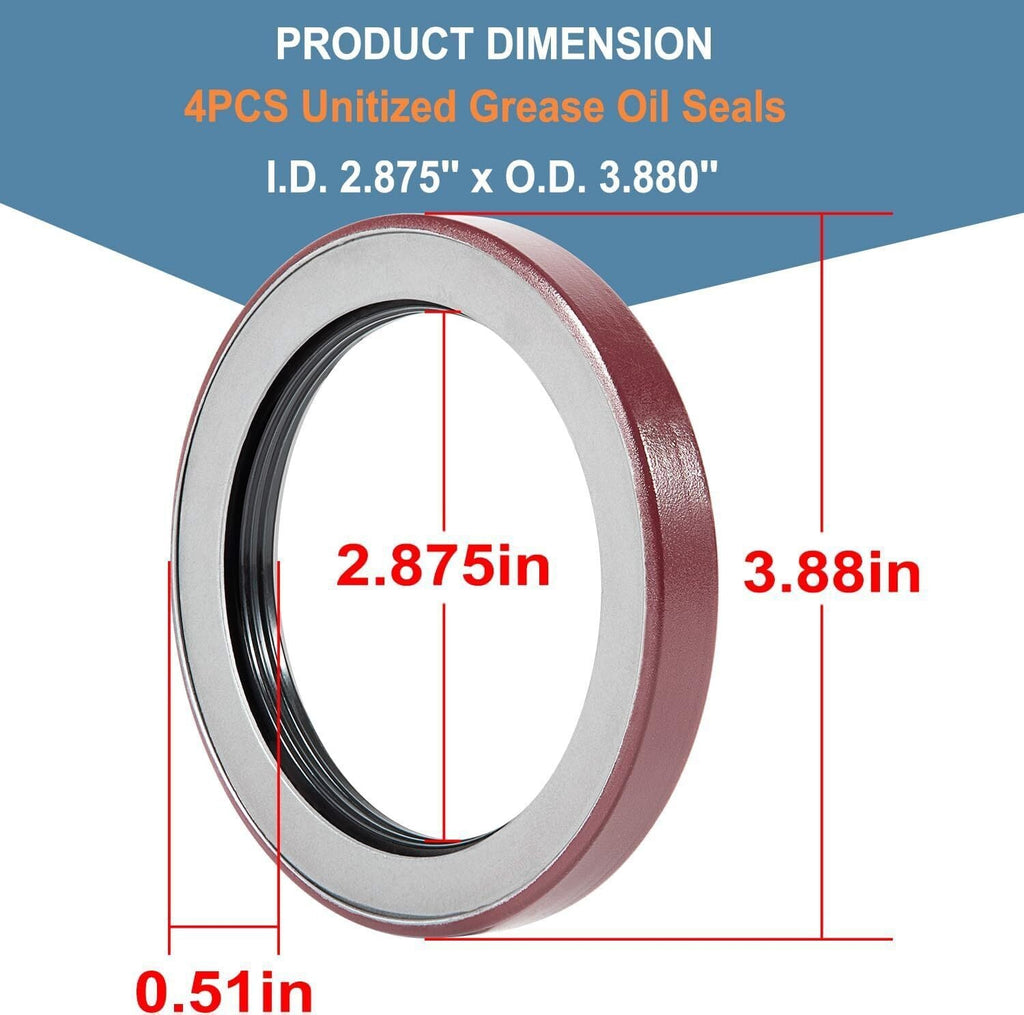 4x Oil Seal Replacement for Dexter 010-51-00 Grease 9K 10K GD Trailer Axle 10-51