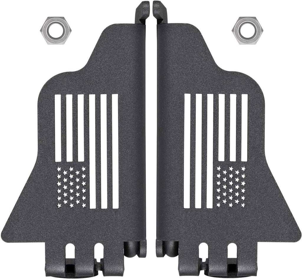 Metal Front Door Foot Pegs Rest Pedal For Jeep Wrangler JK JKU JL JLU 2007-2021