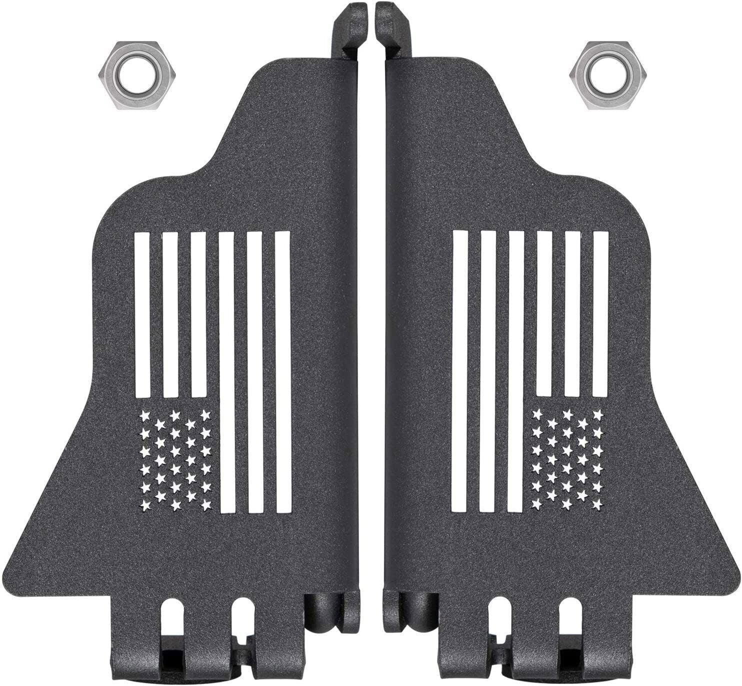 Metal Front Door Foot Pegs Rest Pedal For Jeep Wrangler JK JKU JL JLU 2007-2021