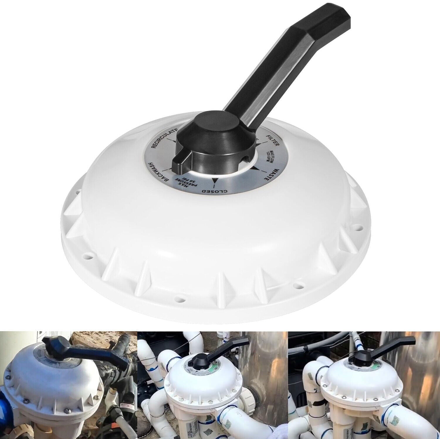 For Pentair 272422 Hi Flow 2" Valve Top Assembly 261050, 261049, 261142