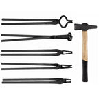Bladesmith Knife Making Tongs Set & 1.0kg Blacksmith Hammer for Forge Anvil Vise