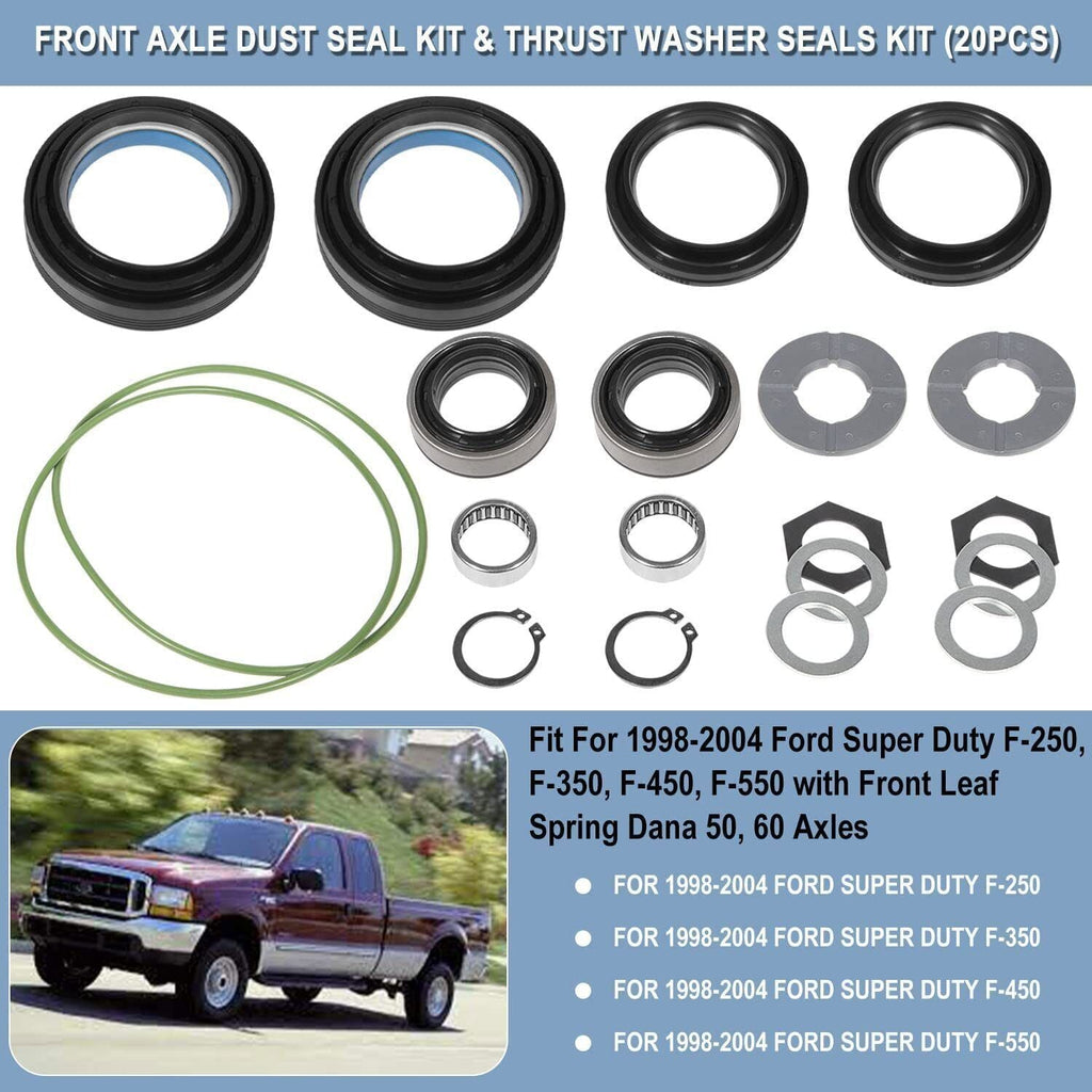Front Axle Shaft Seal &Bearing Kit For 1998-2004 Ford Excursion F250/350/450/550