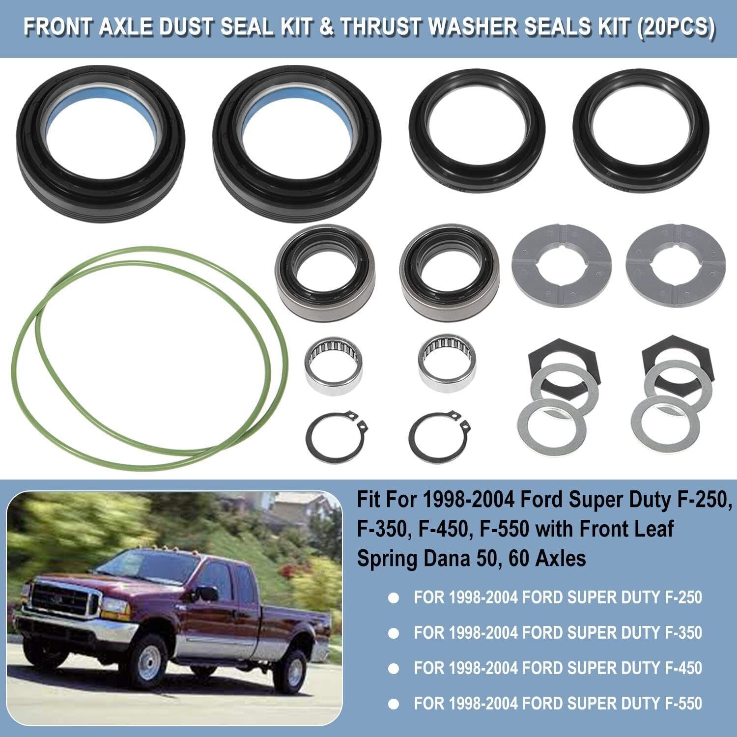 Front Axle Shaft Seal &Bearing Kit For 1998-2004 Ford Excursion F250/350/450/550