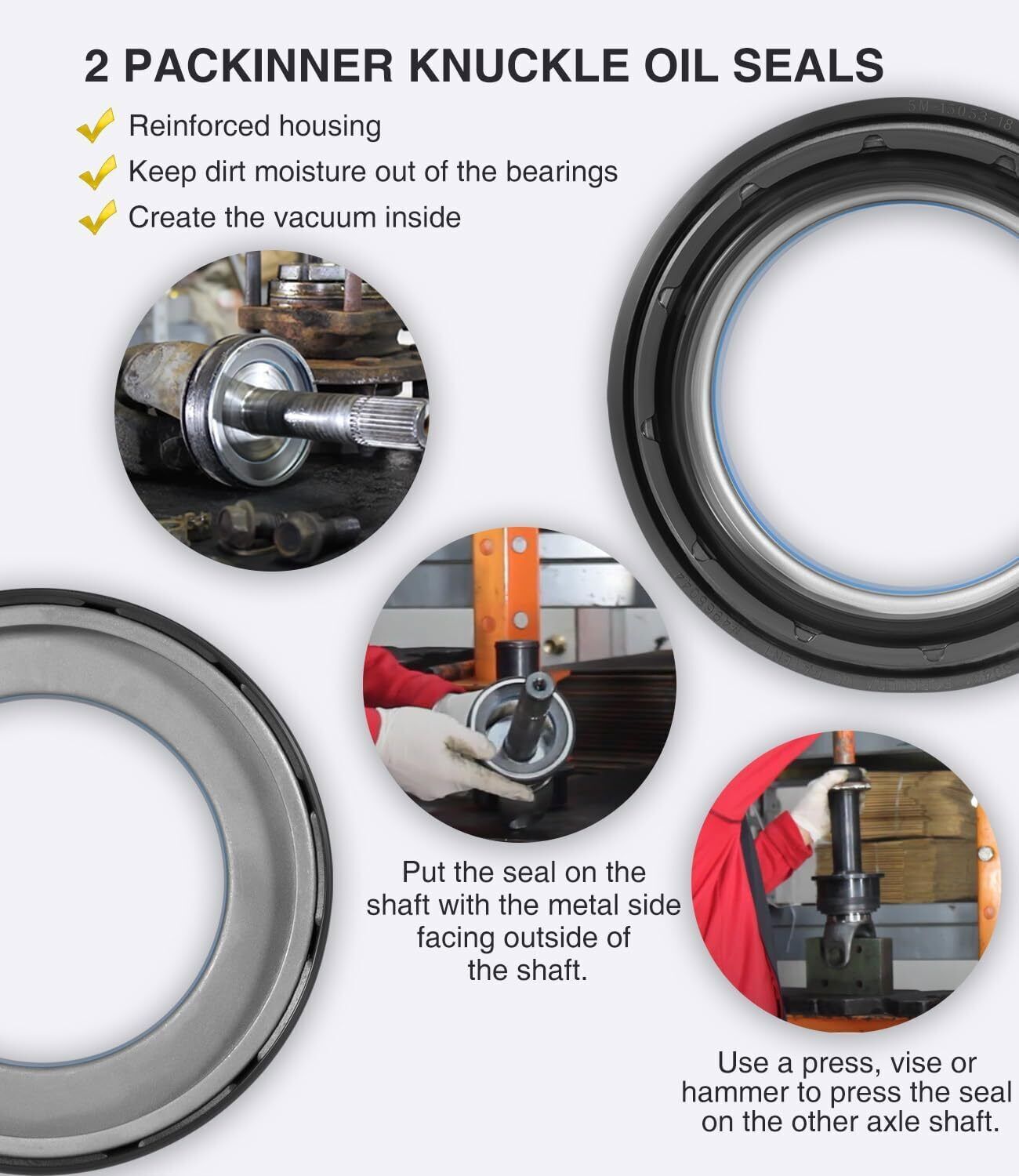 Front Axle Shaft Seal &Bearing Kit For 1998-2004 Ford Excursion F250/350/450/550