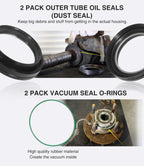 Front Axle Shaft Seal &Bearing Kit For 1998-2004 Ford Excursion F250/350/450/550
