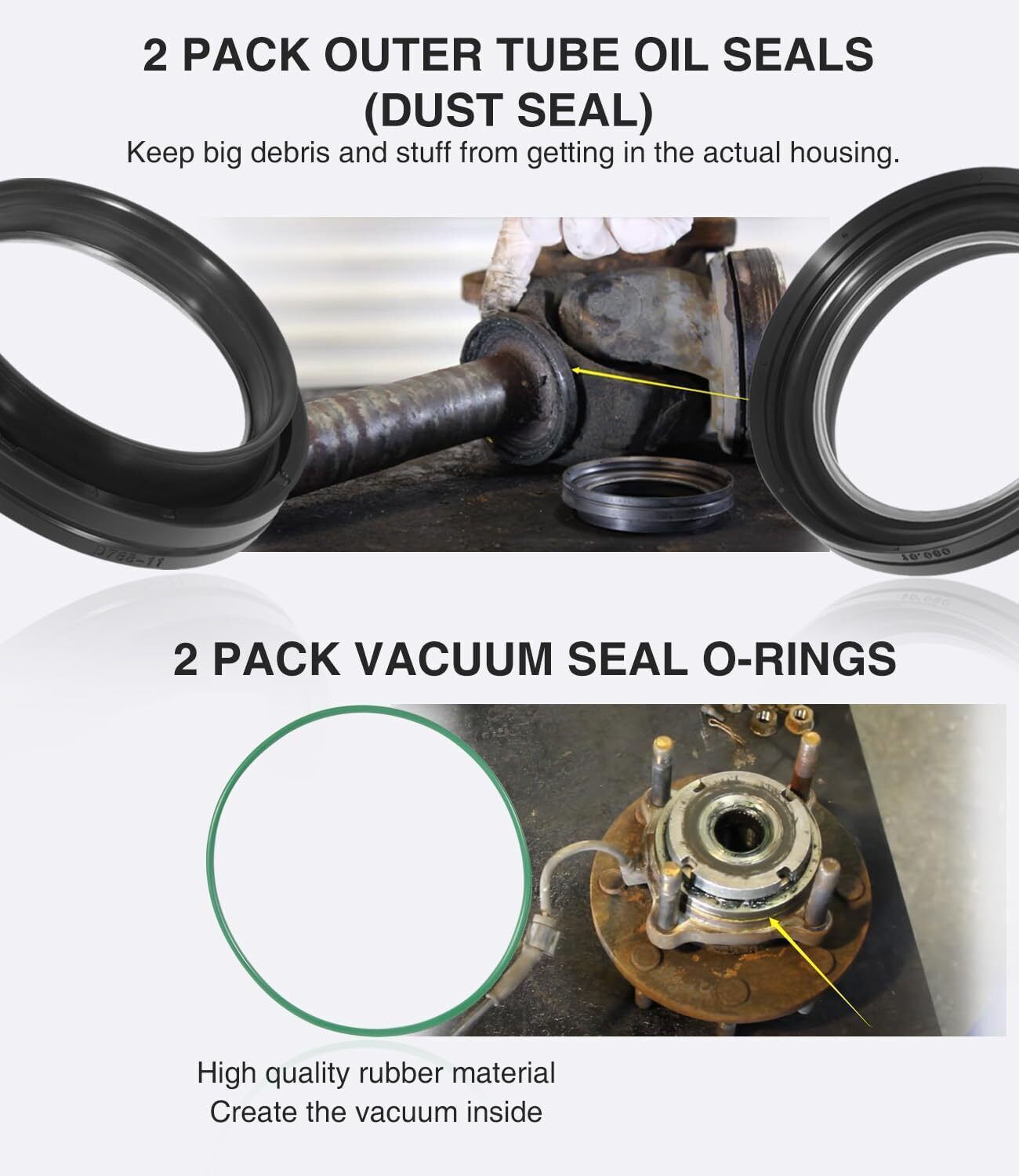Front Axle Shaft Seal &Bearing Kit For 1998-2004 Ford Excursion F250/350/450/550