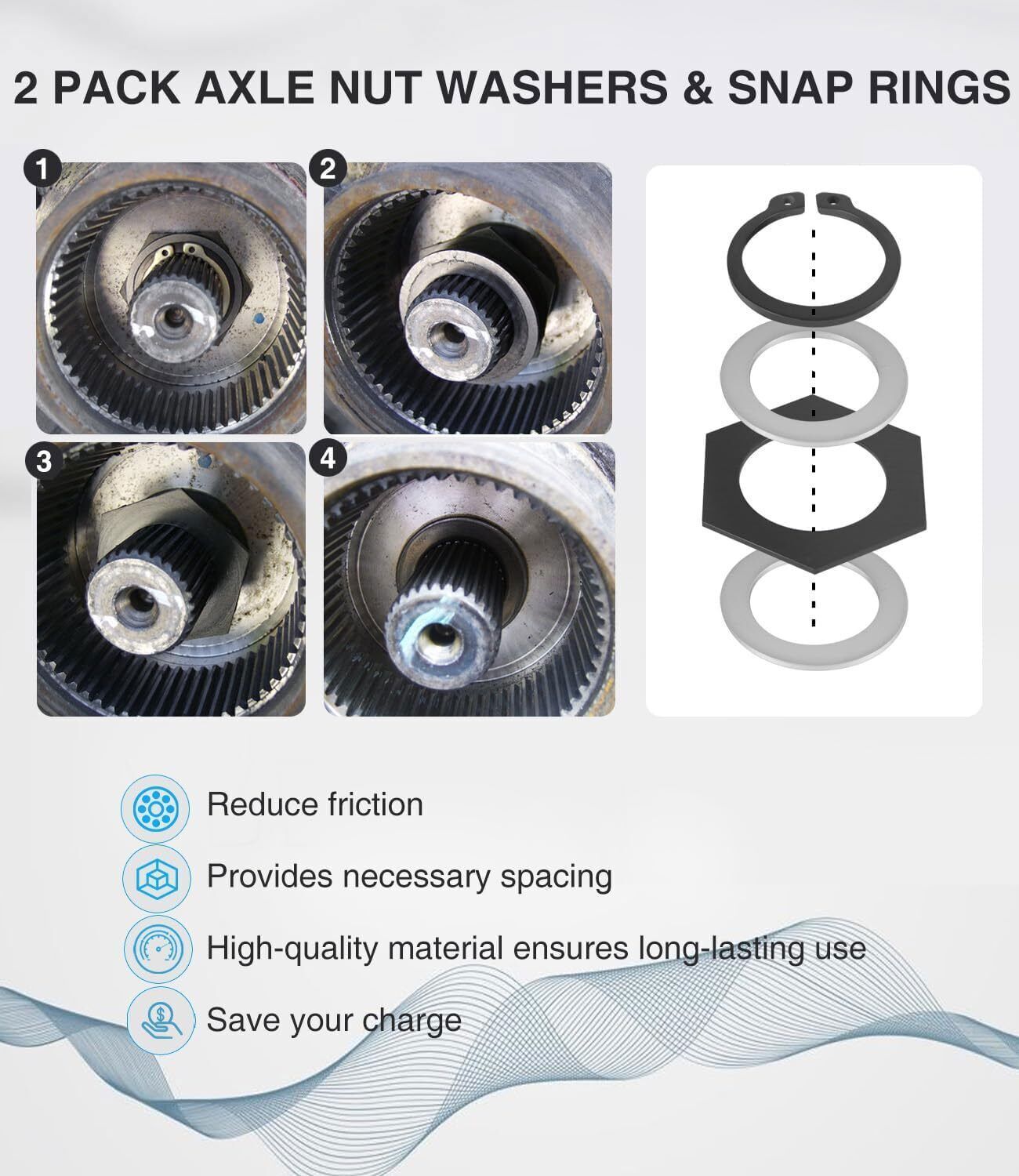 Front Axle Shaft Seal &Bearing Kit For 1998-2004 Ford Excursion F250/350/450/550
