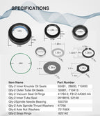 Front Axle Shaft Seal &Bearing Kit For 1998-2004 Ford Excursion F250/350/450/550
