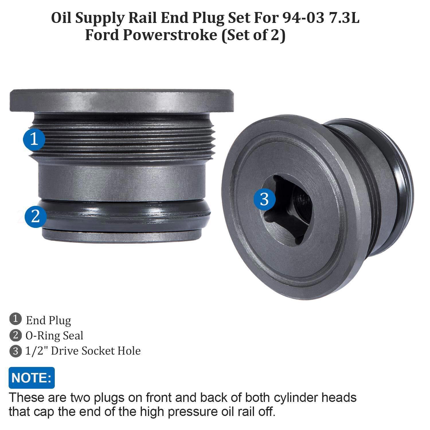 4C3Z-6026-CA Oil Supply Rail End Oil Gallery Plug Seal For Ford 7.3L Powerstroke