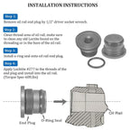 4C3Z-6026-CA Oil Supply Rail End Oil Gallery Plug Seal For Ford 7.3L Powerstroke