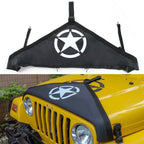 Front Hood Cover End Bra Protector for Jeep Wrangler JK JKU 2007-2018 Black Star