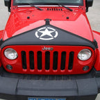 Front Hood Cover End Bra Protector for Jeep Wrangler JK JKU 2007-2018 Black Star