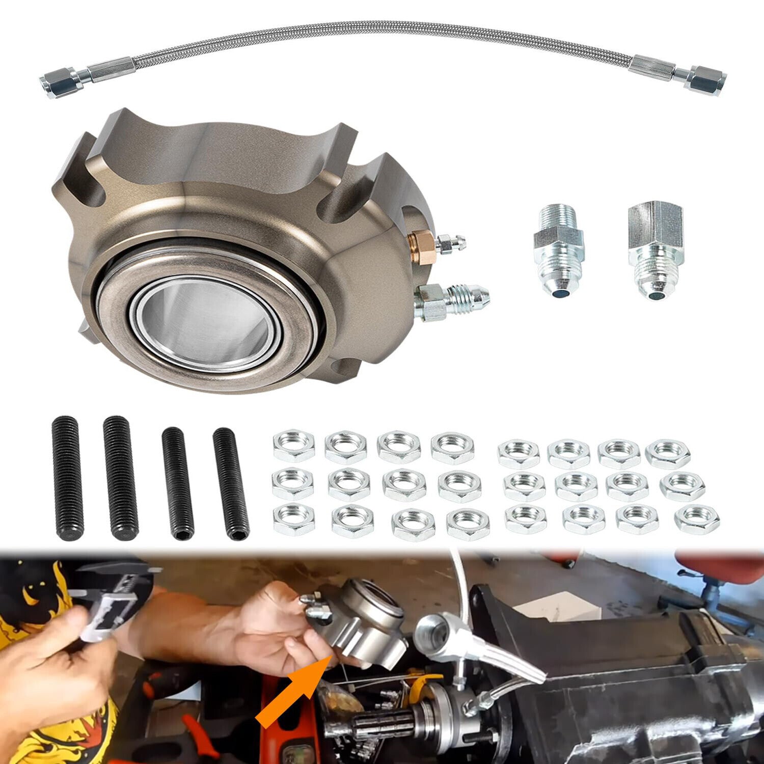 for Chevy Clutch Hydraulic Release Throwout Bearing Kit for Most Chevrolet GMC