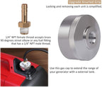 Aluminum Extended Run Fuel Gas Cap w/ Brass Hose For Yamaha EF2000is EF1000is