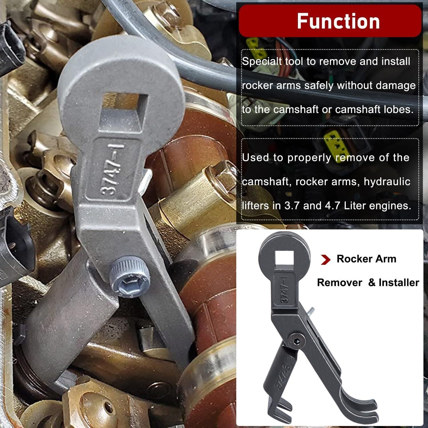 Rocker Arm Remover Installer & Valve Spring Tool for Dodge Chrysler Jeep 3.7&4.7