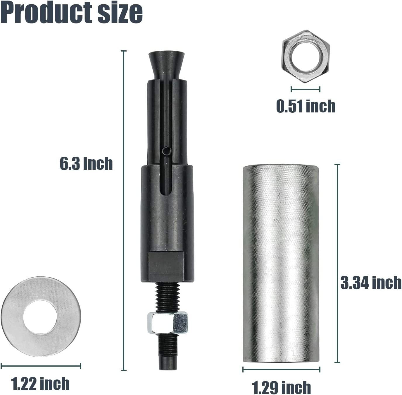lb7 Injector Tube/Cup Installer/Remover Kit for GM 6.6L Duramax Diesel 2001-2021