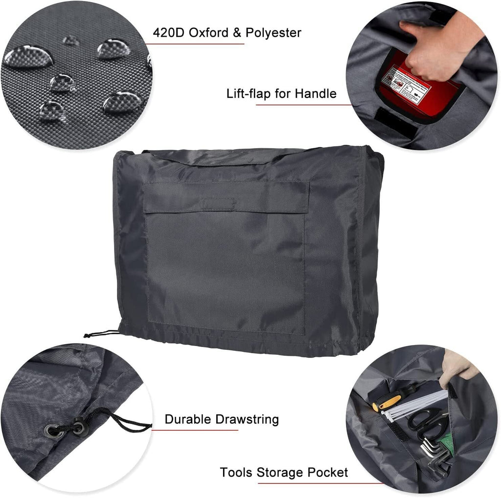 Waterproof Generator Cover w/ Storage Pocket for Honda Eu2000i Eu2200i Generator