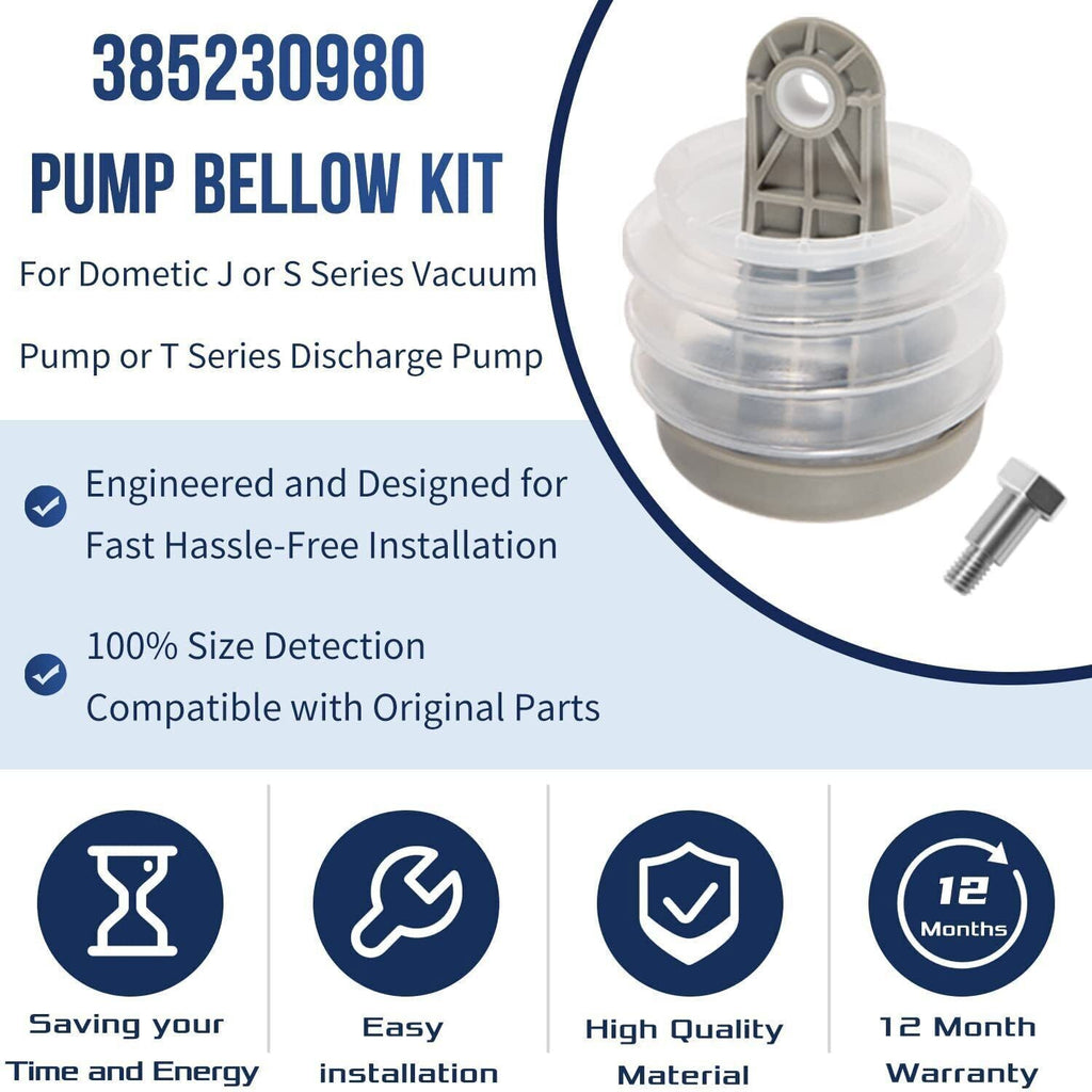 Dometic SeaLand 385230980 Pump Bellows Kit S & J Series Vacuum & Discharge Pump